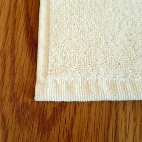 img 2 attached to 🏝️ Secret Sea Collection: Luxury Reversible Footprint Bath Mat Towel, 100% Turkish Cotton (Beige) - Washable & Long-Lasting