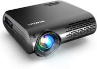wimius 4k led video projector: 200'' display, 4d ±50° keystone correction, 50% zoom - ideal for indoor and outdoor movies, tv stick, pc, smartphone compatibility logo