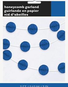 img 4 attached to 🔵 Unique Industries Honeycomb Ball Garland - Royal Blue, 7 Feet: Perfect Party Supplies (63377)