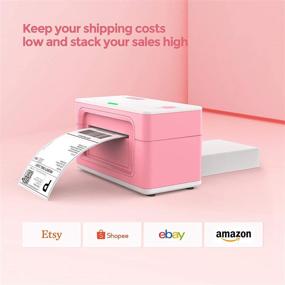 img 3 attached to 📦 Pink Shipping Label Printer: Upgraded 2.0 MUNBYN Label Maker for Shipping Packages - 4x6 Thermal Printer | Ideal for Home Business | Compatible with Amazon, Etsy, Ebay, Shopify, FedEx