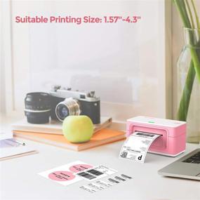 img 1 attached to 📦 Pink Shipping Label Printer: Upgraded 2.0 MUNBYN Label Maker for Shipping Packages - 4x6 Thermal Printer | Ideal for Home Business | Compatible with Amazon, Etsy, Ebay, Shopify, FedEx