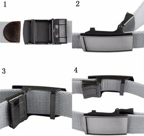 img 1 attached to 👨 Stylish and Durable Samtree Military Buckle Canvas 03 Black Men's Accessories and Belts - Shop Now!