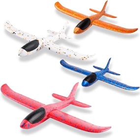 img 4 attached to ✈️ Experience Ultimate Fun with WATINC 14 5Inch Airplanes Throwing Challenging