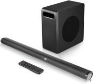 🔊 140w tv sound bar with subwoofer, 35" superior surround sound system, 2.1 ch, works with 4k, hd, and smart tvs, bluetooth 5.0 enabled logo