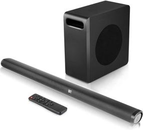 img 4 attached to 🔊 140W TV Sound Bar with Subwoofer, 35" Superior Surround Sound System, 2.1 CH, Works with 4K, HD, and Smart TVs, Bluetooth 5.0 Enabled