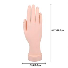 img 1 attached to 🖐️ KCHEX Acrylic Nails Practice Hand - 2Pack Nail Art Training Hand | Flexible and Movable Fake Hand for Nails Practice | Manicure Practice Tool | Nail Hand Mannequin | Bendable and Flexible Mannequin Hand