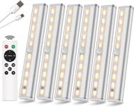 versatile 6-pack battery-operated remote lights: perfect for kitchen, bedroom, home decoration, stairs, wardrobe логотип