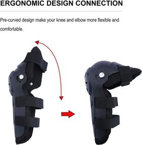 img 1 attached to 🛡️ OHMOTOR Knee Guards: Crashproof Antislip Protective Pads for Motorcycle & Mountain Biking