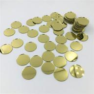 🔘 3/4" round mirror mosaic tiles gold coat craft mirror circles bulk 100 pcs (dia 2cm) logo