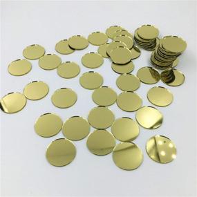 img 2 attached to 🔘 3/4" Round Mirror Mosaic Tiles Gold Coat Craft Mirror Circles Bulk 100 pcs (Dia 2CM)