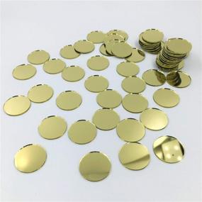 img 1 attached to 🔘 3/4" Round Mirror Mosaic Tiles Gold Coat Craft Mirror Circles Bulk 100 pcs (Dia 2CM)