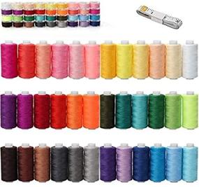 img 1 attached to 🧵 WIWAPLEX 72Pcs Bobbins Sewing Thread Kits: 437 Yards Per Spool, Prewound Bobbin with Case - 36 Colors. Ideal for Hand & Machine Sewing, Emergency & Travel, DIY & Home Projects.