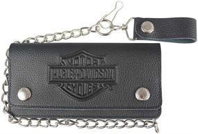 img 2 attached to 🏍️ Harley Davidson Embossed Trucker Wallet XML3508 BLK - Stylish & Functional Biker Essential