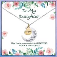 🌙 newnove i love you to the moon and back pendants necklace - perfect christmas birthday gifts for mom daughter grandma granddaughter niece aunt wife girlfriend sister logo