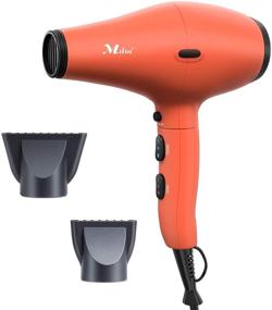 img 4 attached to 💇 Professional 1100W Ceramic Hair Dryer with Far Infrared Technology, Negative Ion Release, Lightweight & Easy to Hold. Comes with 4 Nozzles for Fast Drying and Healthy Hair Care