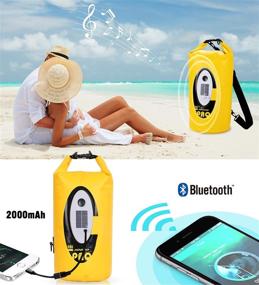img 3 attached to 🔆 20L Roll Top Water-resistant Dry Bag with Bluetooth Speaker, Solar Light - Keeps Gear Dry for Men and Women - Kayaking, Beach, Rafting, Boating, Hiking, Camping, and Fishing