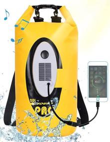 img 4 attached to 🔆 20L Roll Top Water-resistant Dry Bag with Bluetooth Speaker, Solar Light - Keeps Gear Dry for Men and Women - Kayaking, Beach, Rafting, Boating, Hiking, Camping, and Fishing