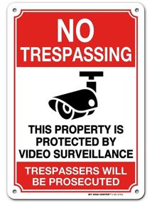 img 4 attached to 🚧 Enhanced Security: Weatherproof Trespassing Surveillance Sign Center