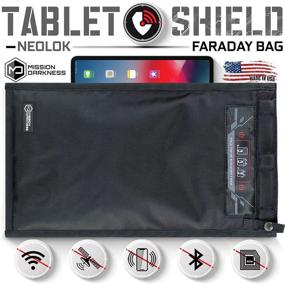 img 3 attached to Mission Darkness NeoLok Non-Window Faraday Tablet Bag with Magnetic Closure // Enhanced Device Shielding for Law Enforcement &amp; Military, Data Security, Anti-Hacking &amp; Anti-Tracking Assurance