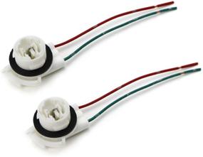img 1 attached to 🚗 Enhance Your Vehicle Lighting with iJDMTOY (2) 3156 2-Wire Harness Pre-Wired Sockets: Ideal for Repair, Replacement, and LED Bulb Installation in Turn Signals, DRL Lamps, and Taillights