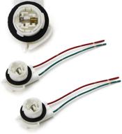 🚗 enhance your vehicle lighting with ijdmtoy (2) 3156 2-wire harness pre-wired sockets: ideal for repair, replacement, and led bulb installation in turn signals, drl lamps, and taillights logo