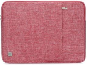 img 4 attached to 🔴 NIDOO 10 Inch Laptop Sleeve Case - Water Resistant Protective Bag for iPad Pro, iPad Air, Microsoft Surface Go, Lenovo Yoga Book, Samsung Galaxy Tab S4 | Red