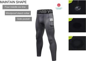 img 1 attached to 🔥 Warm and Stylish: YUSHOW 2 Pack Thermal Underwear for Men - Ideal Base Layer Bottoms for Athletic Sports and Running