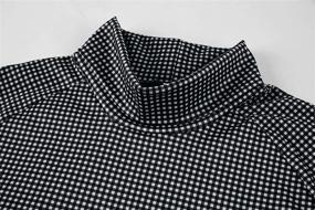 img 2 attached to Gafeng Men's Slim Fit Turtleneck T-Shirt: Check Houndstooth Lightweight Winter Warm Underwear Tunic Top - Enhanced for SEO