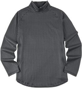 img 3 attached to Gafeng Men's Slim Fit Turtleneck T-Shirt: Check Houndstooth Lightweight Winter Warm Underwear Tunic Top - Enhanced for SEO