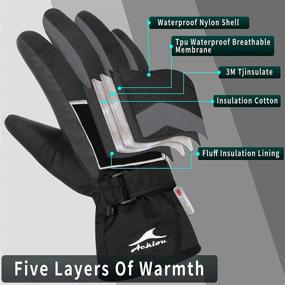 img 3 attached to Winter Thermal Elastic Texting Anti Slip