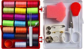 img 4 attached to Премиальный набор для шитья LE PAON с 20 катушками ниток для шитья и необходимыми швейными инструментами