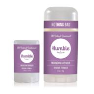 🌿 humble brands all natural aluminum free deodorant stick: lasting all-day protection for women and men, safe and cruelty free – mountain lavender logo