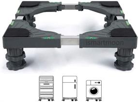 img 3 attached to Enhanced Universal Mobile Base Fridge Stand: Adjustable 4 Feet for Washing Machine, Dryer, and Refrigerator