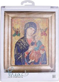 img 1 attached to 🧵 Thea Gouverneur Counted Cross Stitch Kit 551A - Our Lady of Perpetual Help - Pre-Sorted DMC Threads - Aida Fabric - 9.8 x 12.6inch - DIY Embroidery Kit