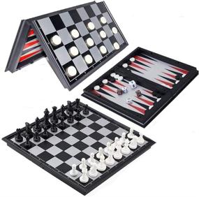 img 4 attached to ♟️ Luoyer Chessboard Set for Beginners - Magnetic, Black and White