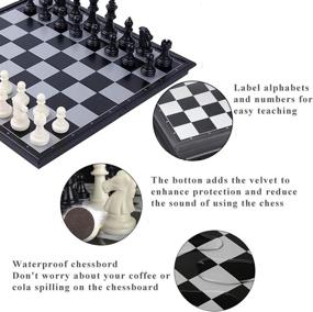 img 1 attached to ♟️ Luoyer Chessboard Set for Beginners - Magnetic, Black and White