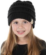 🧢 funky junque exclusives: stylish warm winter child toddler beanie - cozy kids knit skull cap hat logo