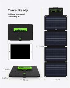 img 3 attached to 🌞 Улучшенная Солнечная Фея Topsolar 30: Портативная складная солнечная панель мощностью 30 Вт для мобильного телефона, автомобиля, лодки | Набор для зарядки вне сети для аккумуляторов 12 В и устройств 5 В