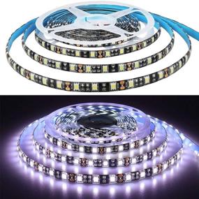 img 3 attached to 💡 YUNBO Cool White LED Strip Light 6000-6500K, 16.4ft/5M 300 SMD 5050 LEDs - Waterproof Home Lighting