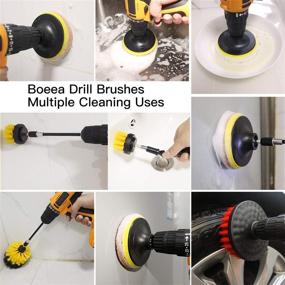 img 2 attached to 🧼 BOEEA Drill Brush Set Attachment Kit with Scrub Pads, Sponge, and Power Scrubber Brush – Extended Reach for Effective Cleaning in Bathroom, Car, Grout, Carpet, Floor, Tub, Shower, Corners, Tile, and Kitchen