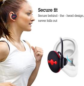 img 2 attached to Avantree Jogger Plus Bluetooth Headphones: Sweatproof Stereo Sports Headphones with Mic, No Hanging Wire for Running, Workout Gym - 8 Hour Battery Life