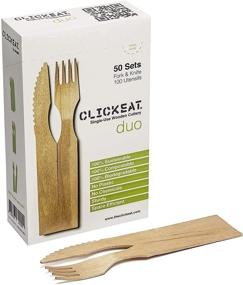 img 3 attached to Revolutionary Clickeat Retail Fork Knife: Sustainable & Biodegradable Cutlery