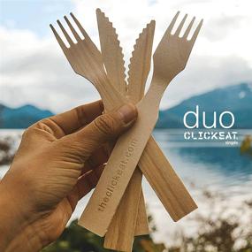 img 1 attached to Revolutionary Clickeat Retail Fork Knife: Sustainable & Biodegradable Cutlery