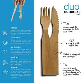 img 2 attached to Revolutionary Clickeat Retail Fork Knife: Sustainable & Biodegradable Cutlery