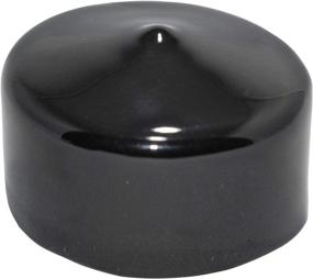img 1 attached to 🔴 4-Pack of 2" Round Black Vinyl End Caps by Caplugs – Flexible Push-on Pipe Post Rubber Covers with 1" Deep Snug Fit – Made in USA
