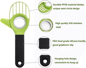 img 3 attached to UNIQUEE Avocado Skinner Comfort Grip Silicone