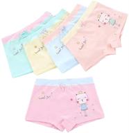 comfortable & stylish girls cotton boy 🩲 shorts: pack of 5 core pretty kids boxer briefs logo