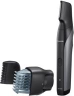 🪒 panasonic wet/dry cordless electric body hair trimmer for men - body groomer with 2 comb attachments, sensitive area shaving in multiple directions, black logo