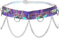 newfancy womens holographic leather adjustable women's accessories logo