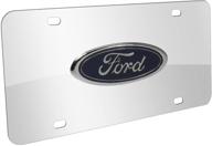 chrome stainless steel license plate logo